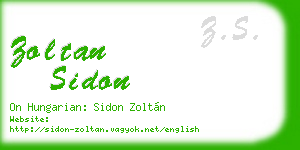 zoltan sidon business card